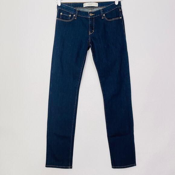 Abercrombie & Fitch Erin Perfect Stretch Straight Jeans 6 Dark Wash Low Rise Y2K - Picture 1 of 8